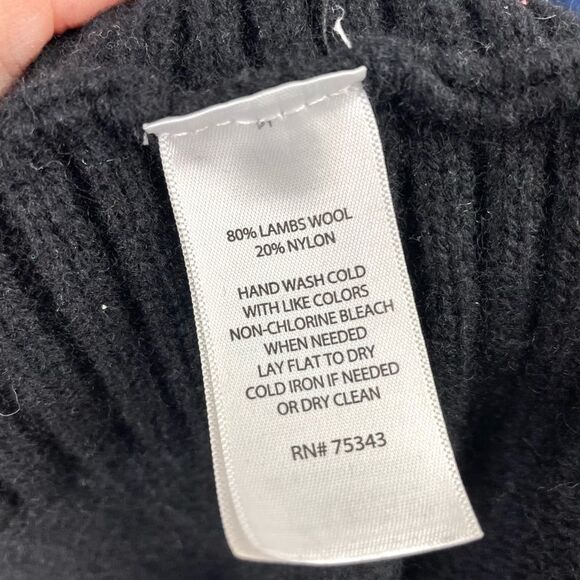 𝅺CYNTHIA Rowley Alfani Aztec Wool Blend Turtleneck Poncho Size XL - Picture 5 of 5